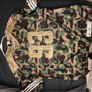 Bape x Adidas Jersey super bowl size L good condition